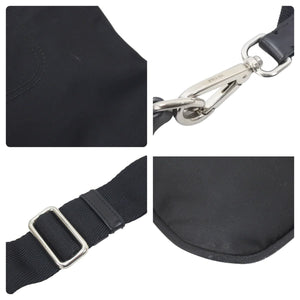 PRADA プラダ ショルダーバッグ ブラック ナイロン 三角ロゴ ロゴ プレート 中古 46742
