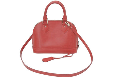 極美品 ルイヴィトン アルマ BB M41160 コクリコ 2WAY レッド 中古 46748