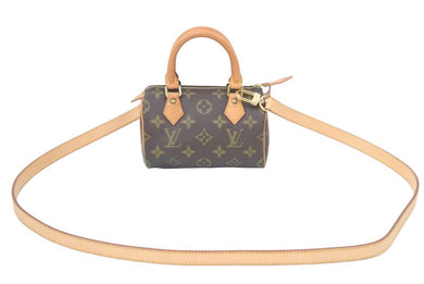LOUIS VUITTON ルイヴィトン ミニスピーディ ハンドバッグ モノグラム ブラウン レザー M41534 美品 中古 46754