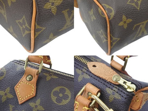 LOUIS VUITTON ルイヴィトン ミニスピーディ ハンドバッグ モノグラム ブラウン レザー M41534 美品 中古 46754