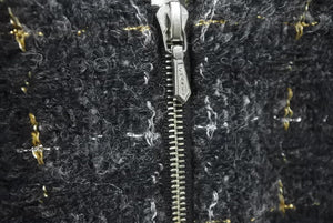 CHANEL シャネル ジャケット ツイードジャケット P33956V24449 08A サイズ 38 ブラック ゴールド シルバー 美品 中古 46766