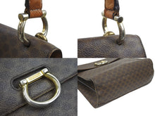 Load image into Gallery viewer, CELINE セリーヌ 2WAYバッグ ショルダーバッグ ハンドバッグ マカダム柄 PVC ゴールド金具 ブラウン 中古 46799