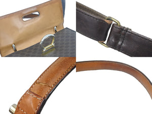 CELINE セリーヌ 2WAYバッグ ショルダーバッグ ハンドバッグ マカダム柄 PVC ゴールド金具 ブラウン 中古 46799