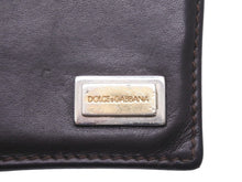 Load image into Gallery viewer, DOLCE GABANNA ドルチェ&amp;ガッバーナ カードケース 小物 ブランドロゴプレート レザー ブラウン ゴールド金具 中古 46807