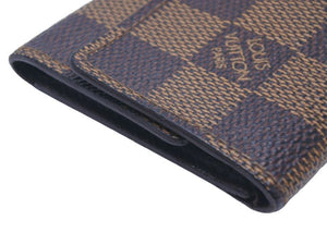 LOUIS VUITTON ルイヴィトン キーケース ミュルティクレ6 6連 ダミエ エベヌ ブラウン ゴールド金具 良品 中古 46808