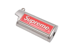 SUPREME シュプリーム 19SS Metal Lighter Holster メタルライターホルスターケース シルバー レッド 中古 46810 