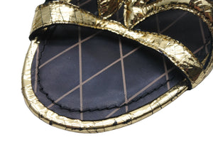 非売品 Louis Vuitton ルイヴィトン パンプス サンダル シューズ レザー スエード ブラック ゴールド サイズ 39 良品 中古 46811