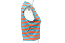 Load image into Gallery viewer, 極美品 HERMES エルメス ボーダー ノースリーブ ニット グリーン レッド トップス 柄 サイズ36 中古 46823