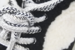 CHANEL シャネル ココマーク ボア スニーカー ブラック ホワイト スエード 靴 黒 白 G35206 サイズ37 美品 中古 46836