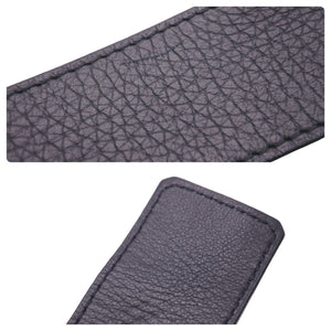 LouisVuitton ルイヴィトン ベルト サンチュール LVオートグラフ ロゴ レザー ブラック シルバー金具 M0187 100/40 美品 中古 46838