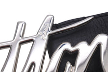 Load image into Gallery viewer, LouisVuitton ルイヴィトン ベルト サンチュール LVオートグラフ ロゴ レザー ブラック シルバー金具 M0187 100/40 美品 中古 46838