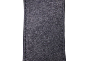 LouisVuitton ルイヴィトン ベルト サンチュール LVオートグラフ ロゴ レザー ブラック シルバー金具 M0187 100/40 美品 中古 46838