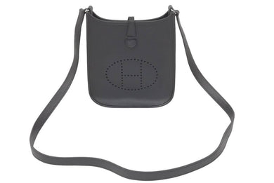 極美品 HERMES エルメス エブリンTPM エプソン 黒 ブラック SS □M 中古 46848