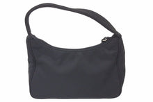 Load image into Gallery viewer, PRADA プラダ MV515 ホーボー ハンドバッグ ミニバッグ 三角ロゴ金具 プレート ナイロン ブラック レディース 美品 中古 45966