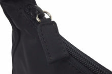 Load image into Gallery viewer, PRADA プラダ MV515 ホーボー ハンドバッグ ミニバッグ 三角ロゴ金具 プレート ナイロン ブラック レディース 美品 中古 45966
