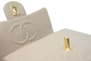 CHANEL シャネル ヴィンテージ ミニマトラッセチェーンショルダーバッグ 1番台 ベージュ ゴールド金具 美品 中古 46861