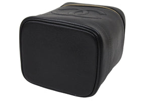 CHANEL シャネル ハンドバッグ ココマーク バニティ CH220051 7番台 02年 ブラック ゴールド金具 美品 中古 46862