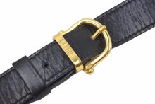 Load image into Gallery viewer, CELINE セリーヌ レザー ショルダーバッグ ブラック レザー ロゴ ゴールド金具 斜めがけ M95 中古 46871 正規品