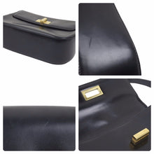 Load image into Gallery viewer, CELINE セリーヌ レザー ショルダーバッグ ブラック レザー ロゴ ゴールド金具 斜めがけ M95 中古 46871 正規品