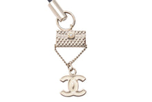 Load image into Gallery viewer, CHANEL シャネル ココマーク ストラップ アクセサリー 小物 ゴールド GP ラインストーン ゴールド アイボリー 3.6g 美品 中古 46881