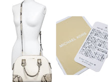 Load image into Gallery viewer, MICHAEL KORS マイケルコース 2WAYバッグ ショルダーバッグ ハンドバッグ レザー アイボリー ゴールド金具 美品 中古 46887