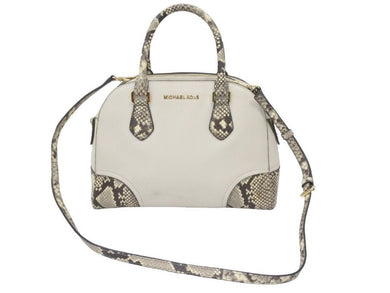 MICHAEL KORS マイケルコース 2WAYバッグ ショルダーバッグ ハンドバッグ レザー アイボリー ゴールド金具 美品 中古 46887