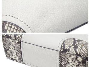 MICHAEL KORS マイケルコース 2WAYバッグ ショルダーバッグ ハンドバッグ レザー アイボリー ゴールド金具 美品 中古 46887