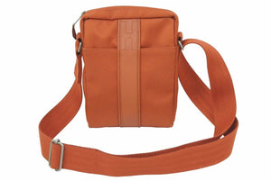 HERMES エルメス アカプルコ バンドリエール ショルダーバッグ キャンバス オレンジ シルバー金具 美品 中古 46899 正規品