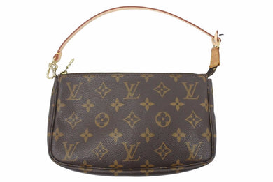 LOUIS VUITTON ルイヴィトン ポシェットアクセソワール ハンドバッグ モノグラム M51980 VI1001 PVC ブラウン 中古 美品 46911 正規品