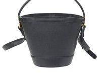 Load image into Gallery viewer, THOM BROWNE トムブラウン バケツ型 2WAYバッグ ショルダーバッグ ハンドバッグ レザー ブラック ゴールド金具 美品 中古 46912