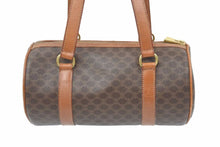 Load image into Gallery viewer, CELINE セリーヌ ミニボストンバッグ ハンドバッグ マカダム柄 M95 PVC ブラウン ゴールド金具 良品 中古 46949 正規品