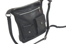 Load image into Gallery viewer, CHROME HEARTS クロムハーツ Fスリンガー レザー ショルダーバッグ ブラック シルバー925 斜め掛け シルバー金具 中古 46967