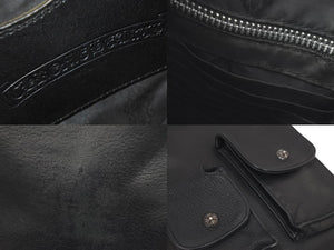 CHROME HEARTS クロムハーツ Fスリンガー レザー ショルダーバッグ ブラック シルバー925 斜め掛け シルバー金具 中古 46967