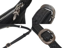 Load image into Gallery viewer, CHROME HEARTS クロムハーツ Fスリンガー レザー ショルダーバッグ ブラック シルバー925 斜め掛け シルバー金具 中古 46967