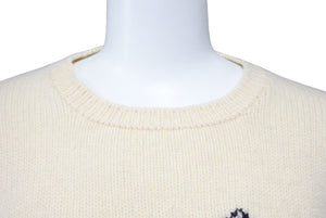 CHANEL シャネル ニット・セーター 95A P05573V00254 ヒール カシミヤ ニット セーター 42 ホワイト ブラック美品 中古 46972