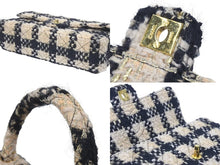 Load image into Gallery viewer, 未使用 シャネル CHANEL マトラッセ 親子バッグ フルセット 3番台 バッグ ツイード ネイビー ゴールド 金具 中古 46980