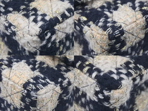 未使用 シャネル CHANEL マトラッセ 親子バッグ フルセット 3番台 バッグ ツイード ネイビー ゴールド 金具 中古 46980
