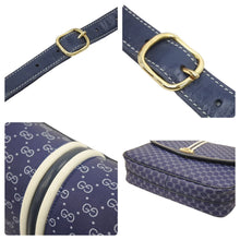 Load image into Gallery viewer, グッチ GUCCI GGキャンバス ショルダーバッグ ネイビー 金具 レディース 中古品 46995