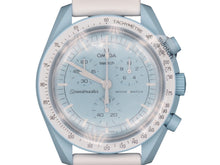 Load image into Gallery viewer, OMEGA オメガ Swatch スウォッチ ミッション トゥ ウラヌス バイオセラミック ムーンスウォッチ ライトブルー 美品 中古 47015