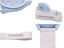 Load image into Gallery viewer, OMEGA オメガ Swatch スウォッチ ミッション トゥ ウラヌス バイオセラミック ムーンスウォッチ ライトブルー 美品 中古 47015
