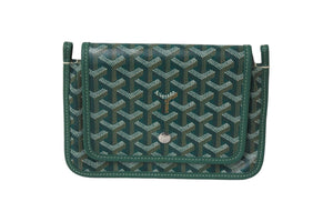 新品同様 GOYARD ゴヤール プリュメ ショルダーバッグ 斜めがけポシェット ポーチウォレット PVC レザー グリーン 中古 47026