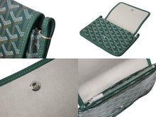 Load image into Gallery viewer, 新品同様 GOYARD ゴヤール プリュメ ショルダーバッグ 斜めがけポシェット ポーチウォレット PVC レザー グリーン 中古 47026