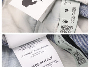 極美品 OFF WHITE オフホワイト デニムジーンズ デニムパンツ ブルー OWYB005E20DEN002 サイズ26 中古 47054