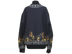 極美品 激レア GIVENCHY ジバンシィ ロットワイラー ウールボンバージャケット 11AW ウールナイロン ブラック 中古 47064 