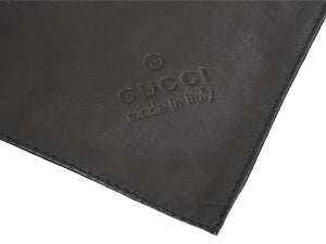 GUCCI グッチ 風呂敷 リバーシブル 創設90周年 GGマーク 総柄 レザー ファブリック イエロー ホワイト ブラウン 美品 中古 47072
