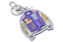 Load image into Gallery viewer, 美品 LOUIS VUITTON ポルトクレ LV バーシティジャケット キーホルダー MP3385 パープル×シルバー 中古 47090