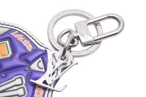 美品 LOUIS VUITTON ポルトクレ LV バーシティジャケット キーホルダー MP3385 パープル×シルバー 中古 47090