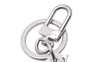 美品 LOUIS VUITTON ポルトクレ LV バーシティジャケット キーホルダー MP3385 パープル×シルバー 中古 47090