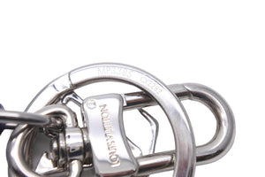 美品 LOUIS VUITTON ポルトクレ LV バーシティジャケット キーホルダー MP3385 パープル×シルバー 中古 47090