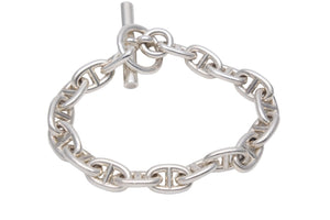 HERMES エルメス Chaine d’Ancre シェーヌダンクルMM ブレスレット アクセサリー 18コマ シルバー925 61.5g 美品 中古 47103